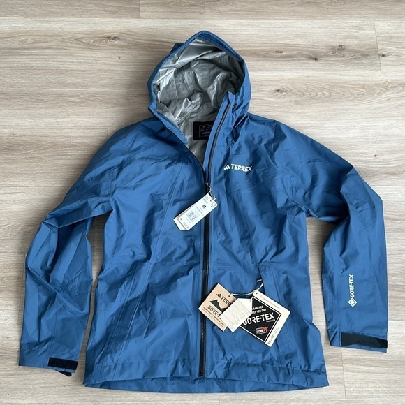 Adidas Men's Xperior Gore-Tex Packable Jacket in Wonder Steel medium - Picture 5 of 9